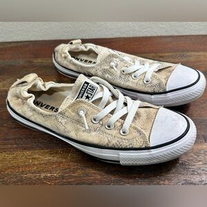 Converse Shoreline Slip On Shoe‎ Womens 9 Snake Print Pale